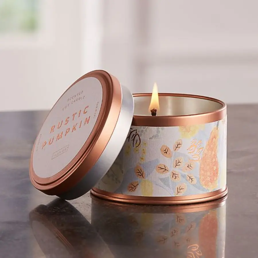 Customized Tinplate Candle Gift Tin Packaging Cans Round Canister 2oz 4 Oz 8oz 16 oz Tin Travel Tins For Candle Scent Wax