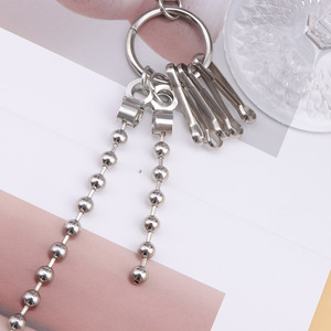 โซ่คาดเอวแบบชั้นเดียว ลูกปัดทรงกลม โลหะผสมสังกะสี สไตล์ฮิปฮอป สำหรับทุกเพศ ใช้ได้ทุกวัน - Product Image 3