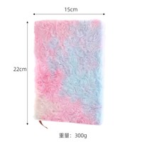 Carnet en peluche créatif en forme de rose, dégradé rose, mignon, populaire auprès des petites filles, vente en gros d'usine