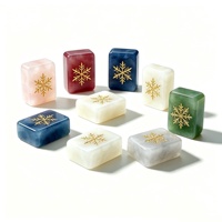 Tuiles de Mahjong en résine nacrée personnalisées, marque Mahjong, production OEM en petites séries, MOQ 50 ensembles