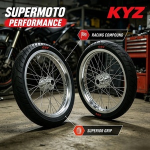 ชุดล้อซุปเปอร์โมโต้ Motard ขนาด <span class=keywords><strong>17</strong></span> นิ้ว KYZ Sur-Ron Light Bee X วัสดุ CNC อัลลอย สีเงิน <span class=keywords><strong>ขอบ</strong></span>ล้อ <span class=keywords><strong>1.60</strong></span> 2.15 ชุดอัพเกรดประสิทธิภาพสูงสำหรับจักรยานไฟฟ้า - Product Image 2