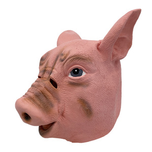 Máscara Facial Completa de Látex de Cerdo Personalizada, Divertida y Aterradora para Adultos, para Halloween y Navidad, Disfraz de Animal para Fiestas - Product Image 1