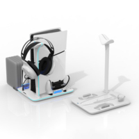 Honcam PS5 Slim 2023 PS 5 Slim PS5 Slim Ladestation Leise Lüfter Stilvolle Beleuchtung für Sony PS5 Playstation 5 Slim