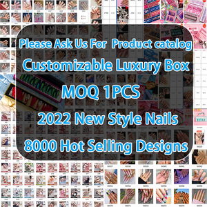 Lot de 24 <span class=keywords><strong>faux</strong></span> ongles en acrylique fins et extra longs, personnalisables, multicolores, style japonais, amovibles, pour manucure, à coller - Product Image 4