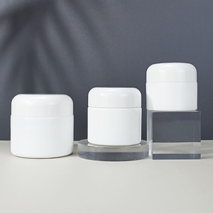 Pot en verre blanc opale 15g 50g 100g pour crème, emballage cosmétique, pot en verre pour soins de la peau, pots en porcelaine blanche avec couvercle - Product Image 1