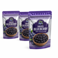 Kantong Zipper VMPET Penghalang Tinggi Khusus - Kantong Berdiri Stand Up Food Grade untuk Campuran Blueberry Kering & Kacang