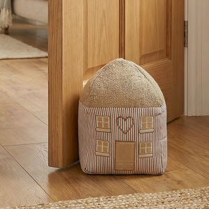 Fabric Cottage Design Doorstop <b>Light</b> Blue Pink House Decorative Beanbag Windproof Anti Collision Household Ornament - Product Image 3