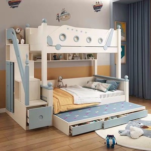 <span class=keywords><strong>Cama</strong></span> litera de madera maciza estilo princesa con tobogán y escaleras de almacenamiento, <span class=keywords><strong>cama</strong></span> de juegos para niñas, muebles para dormitorio infantil - Product Image 4