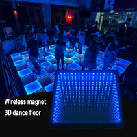 3d infinity mirror dmx night club rgb led dance floor dalles panneau de verre light up led dance floor magnetic for wedding