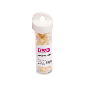 Perline Ilan Abalorio da 8 mm color crema per la creazione di gioielli - Product Image 2