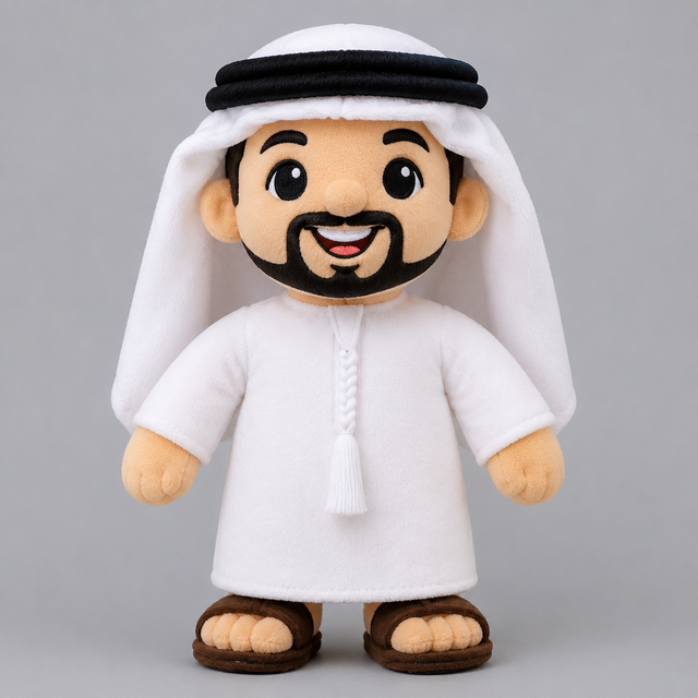 Custom Arab Sheikh Emotional Companion Plush Doll Middle Eastern Man Soft Doll Children's Birthday Gift Factory Wholesale