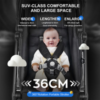 Poussette de voyage pour bébés de 0 à 48 mois, ajourée, siège 360 °, bonne qualité
