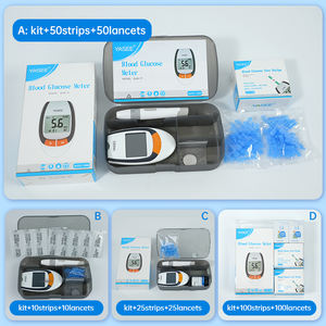 YASEE Otomatik Kodlamalı Dijital Diyabetik Kan Şekeri Ölçüm Cihazı Kiti Kan Şekeri Ölçer Glukozmetre Glukozmetre Makinesi Şeritleri Lancetler - Product Image 2