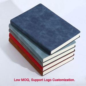 Wholesale Custom A5 Size Softcover Business Style Student Writing Notebooks School Journal Diary <b>Notepad</b> PU <b>Leather</b> Cover Silk - Product Image 2