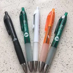 Hot Selling Multi Color Custom Logo Druck Trans lucent BICs Slogan Intensität Gel Ink Ball Pen