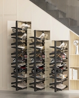 UZIA-12-6.7 Étagère à chaussures extractible avec armoire de rangement, Organisateur d'étagère à chaussures pour placard, Étagère de rangement pour chaussures pour la maison