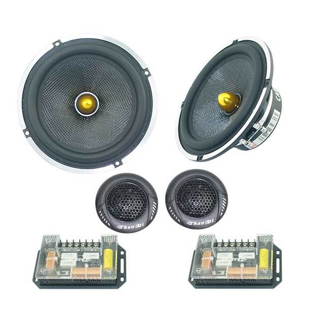 Zhan Di Factory Hot Sale 6.5 Inch Car Audio Speakers with 1-Year Warranty High Performance Component Speakers for Cars