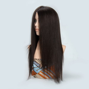 Peluca Médica de PU con Base Completa Anudada a Mano, Personalizada con Cabello Humano, para Alopecia y Pérdida de Cabello, Venta al Por Mayor de Fábrica - Product Image 6