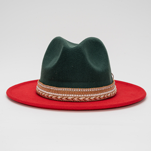 Sombrero Fedora de Fieltro de <span class=keywords><strong>Lana</strong></span> Bicolor para Otoño/Invierno, Estilo Vaquero Occidental para Hombre y Mujer, <span class=keywords><strong>con</strong></span> Decoración de Estrella, Banda Multicapa, Combinable <span class=keywords><strong>con</strong></span> Todo, Casual, para Exteriores - Product Image 1
