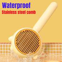 Peigne à poils pour animaux BPlus, peigne à aiguilles pour chat, peigne pour chien, 140 dents pour éliminer les poils flottants, brosse pour animaux, éliminateur de poils pour animaux, accessoires de toilettage pour chats
