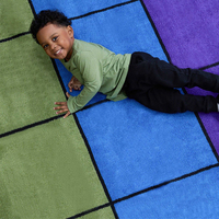 Tapis de sol de luxe pour bébé, blocs de construction de designer, tapis de sol durable personnalisé imprimé pour enfants, tapis de jeu pour enfants