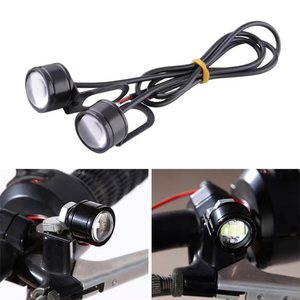 ไฟขับขี่มอเตอร์ไซค์ LED 2 ชิ้น ไฟสโตรบแบบตาเหยี่ยว ไฟตัดหมอก ไฟหน้าเสริม 12V สีฟ้า ขาว แดง เหลือง - Product Image 3