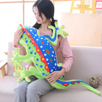 Bantal Boneka Kadal Gecko 3D untuk Teman Tidur, Isi Kapas PP, Hiasan Tempat Tidur Rumah
