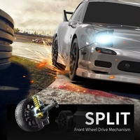 YT 1:24 Auto de Carreras RC 4WD de Alta Velocidad, Mini Auto de Control Remoto con Luces de Colores, Vehículo de Competición, Juguete para Niños