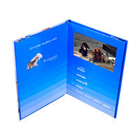 Livre vidéo LCD personnalisé à couverture souple 4,3" 5" 7" 10,1 pouces – Brochure vidéo, musique, photos, brochure commerciale, invitation, publicité