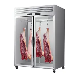 Refrigeradores comerciales Pantalla de congelador de carne fresca Refrigerador colgante de carne Gabinete enfriador de carne