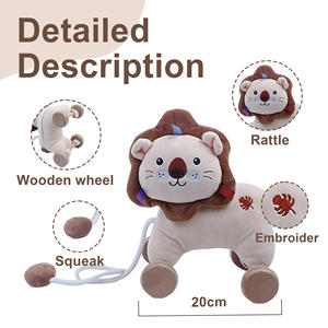 Venta al por mayor de fábrica de carritos de juguete de peluche hechos a mano para recién nacidos y juguetes educativos para que los bebés jueguen con ellos. - Product Image 2