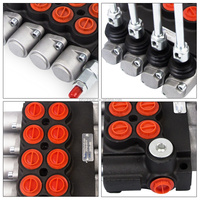 Válvula de Control Direccional Monobloque Manual de 4 Bobinas Junbao Serie P40, Personalizada para Maquinaria Agrícola, Tractor, OEM, Venta al Por Mayor