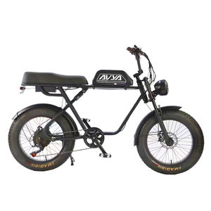 Vélo de montagne électrique rétro à moteur arrière sans balais, pneus larges de 20 pouces, pour terrain neigeux, batterie au lithium 48V 10Ah/15Ah, étanche - Product Image 2