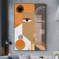 Peintures murales modernes de style abstrait pour l'hôtellerie avec texture 3D, tableaux sur toile et arts muraux en toile en gros