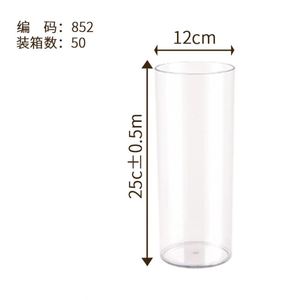 Vase en verre cylindrique simple de haute qualité pour la décoration de la maison, vase floral abstrait personnalisé, vase en verre transparent épaissi - Product Image 6