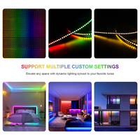 JIUAN SP538E WS2811 WS2812B RGB IoT Wifi LED 컨트롤러 Alexa Google Home 앱 RF 음악 주소 지정 가능 라이트 스트립 최대 2048 픽셀