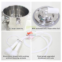 Équipement d'Élevage pour Vaches Laitières et Moutons - Tire-lait Portable 5L avec Batterie Rechargeable ou Alimentation Secteur