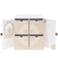 Boîtes de calendrier de cadeaux rigides magnétiques à double porte avec logo personnalisé écologique stratification brillante gaufrage impression mate de stratification