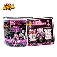 Bonbons pétillants aux saveurs de fruits variés, virals sur TikTok, avec autocollants pour nail art, halal, pour Halloween et Noël, en gros