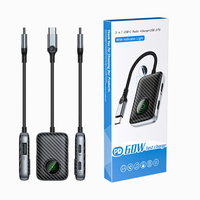 Adaptateur USB C OTG 3 en 1, charge rapide, prise casque, supporte la connexion de clé USB/souris/clavier