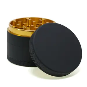 herb grinder aluminum Custom logo matte spice herb grinder 2.5 Inch 4 layers rubber paint herb grinder