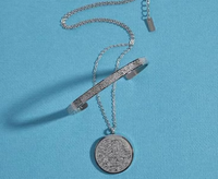 Collier personnalisé professionnel en acier inoxydable résistant à l'eau, avec pièce religieuse islamique arabe Allah