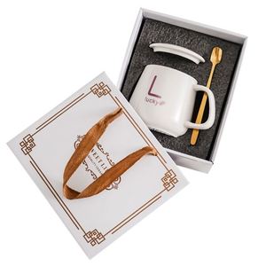 Exquisite Creative <b>Cup</b> Gift Set Box Promotional Items Ceramic Mug Spoon Festive Holiday Gifts Father's Day Graduation Day - Product Image 1