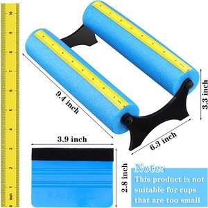 Porte-gobelet en mousse avec mesures pour appliquer des décalcomanies en vinyle entièrement assemblé avec mesure - Product Image 2