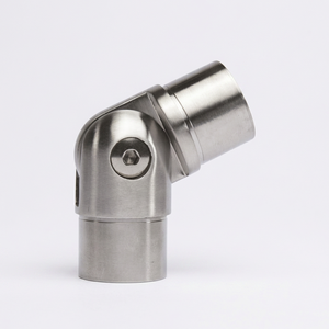 Connecteur de tube en acier inoxydable pour main courante d'escalier, design moderne, résistant à la rouille - Product Image 1