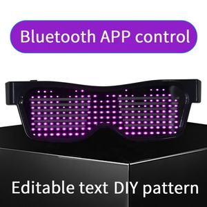 Lunettes Intelligentes LED RGB Connectées via APP Bluetooth, Rechargeables par USB, Portables, Durables, Design Original, pour Fêtes, DJ, Texte, Ramadan - Product Image 3