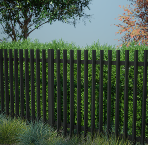 Clôture à lames verticales en aluminium, design moderne, pour bâtiments de jardin, avec lames soudées noires en acier pour <span class=keywords><strong>piscine</strong></span> - Product Image 5