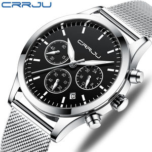 Reloj Cronógrafo Impermeable para Hombre CRRJU, con Fecha Luminosa, Estilo Deportivo y Ejecutivo, Reloj de Pulsera de Cuarzo Resistente - Product Image 2