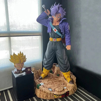 Figurine d'action Super Saiyan Trunks grande taille, modèle Terminator à double tête, Anime Dragon Ball Z, à deux têtes