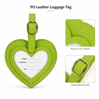 Étiquette de bagage en cuir PU de luxe à motif floral, personnalisable avec logo, anti-perte, pour carte d'identité, vente en gros